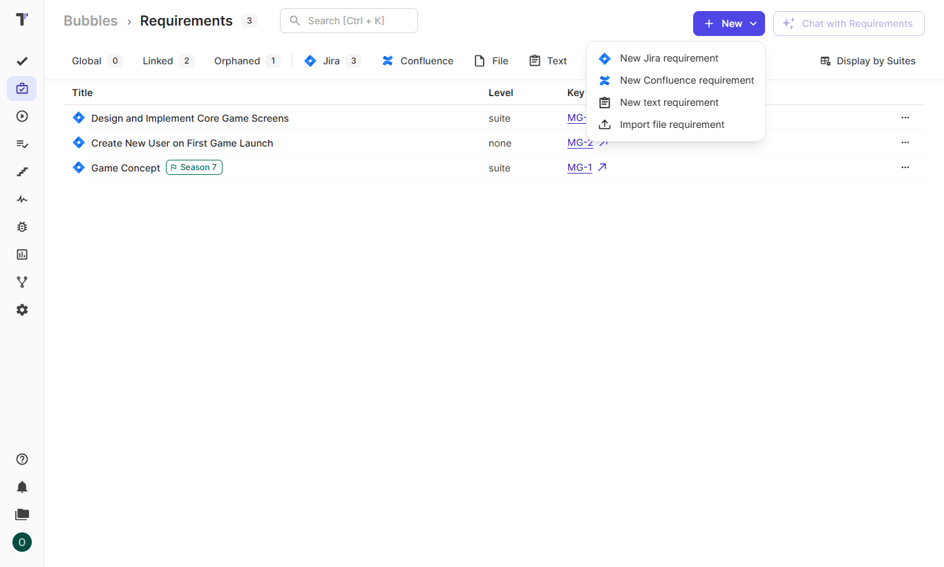 How to create Requirements Traceability Matrix with test management system