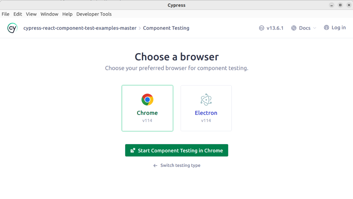 Cypress Browser Selection