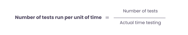 Formula of test number run per certain time.