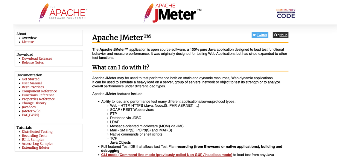 JMeter website and documentation