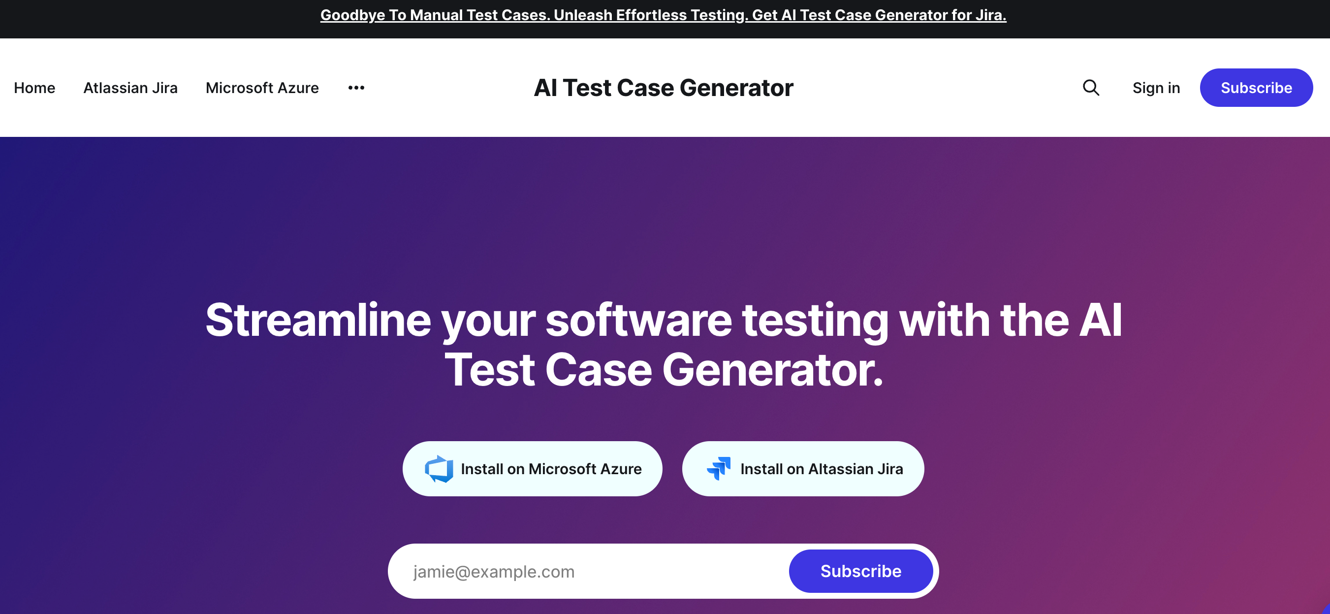 Interface of the progressive AI Test Generator