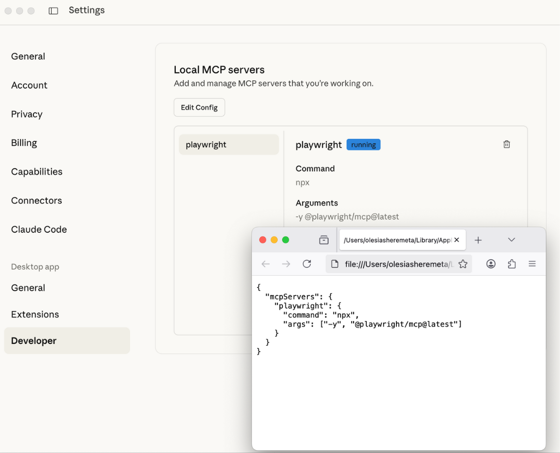 Claude Playwright MCP