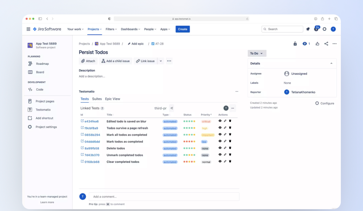 Testomat.io integration with Confluence