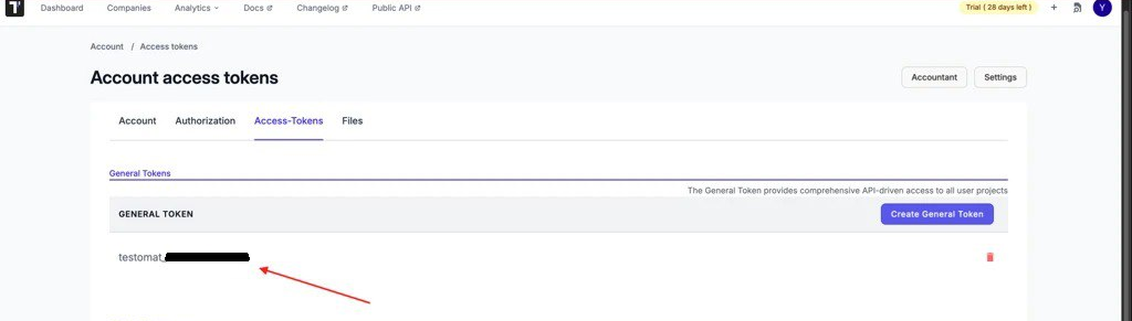 Get a Token for Testomat.io