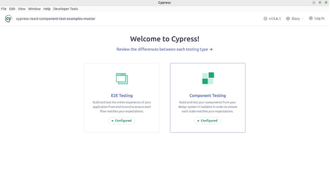 Cy Component testing configuration
