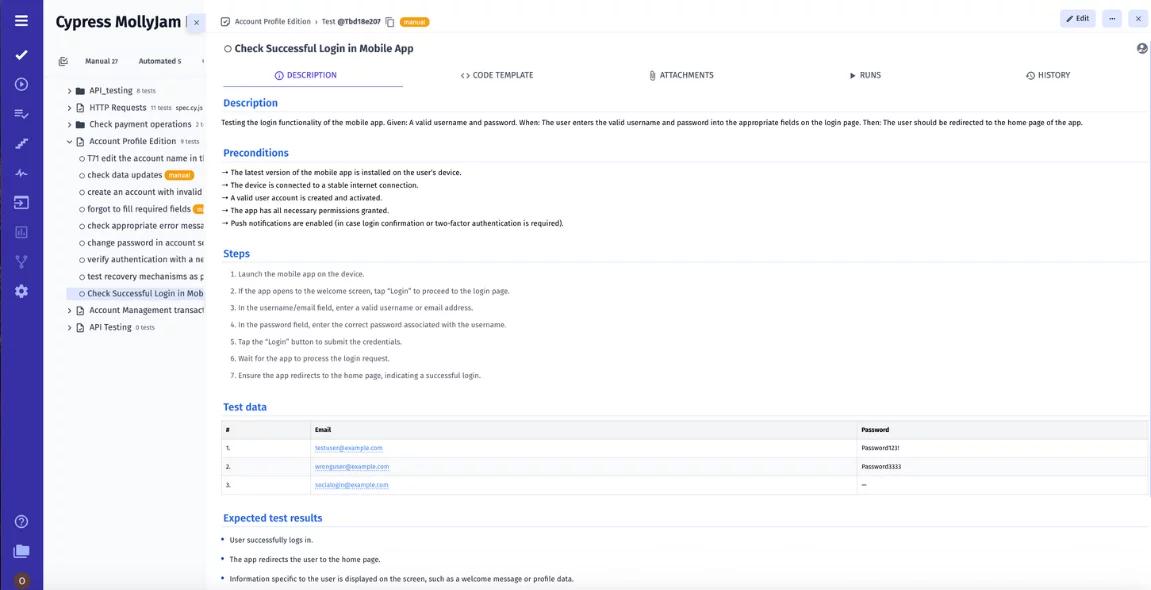 Manual Test Case Example