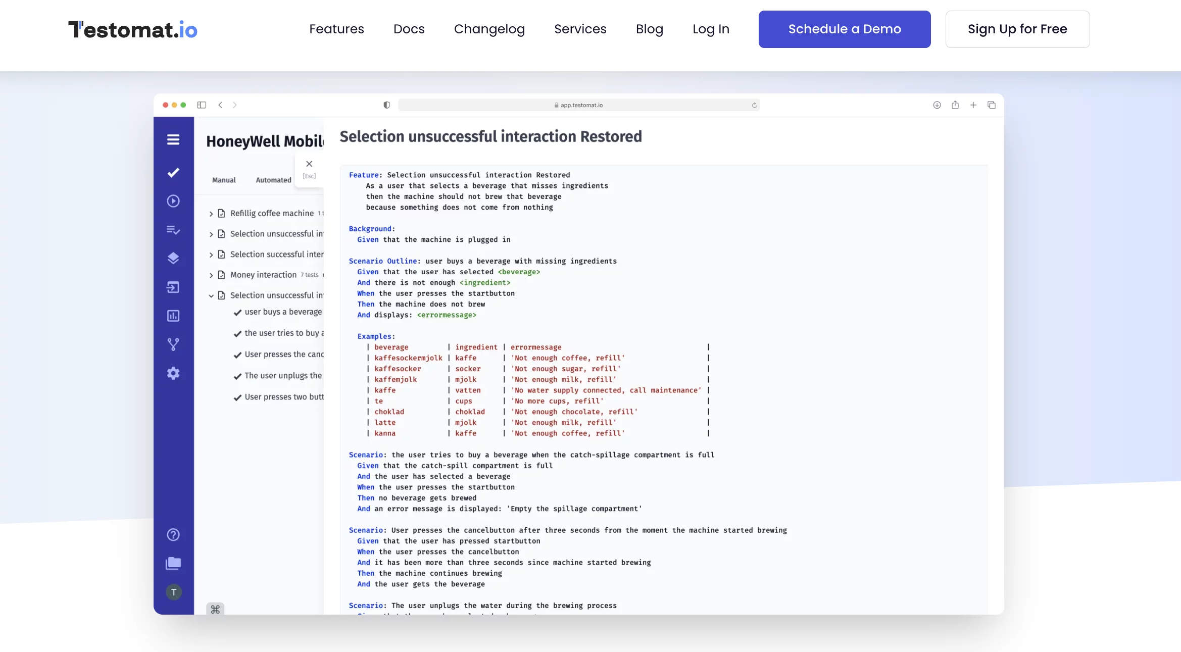 BDD Test Management testomatio