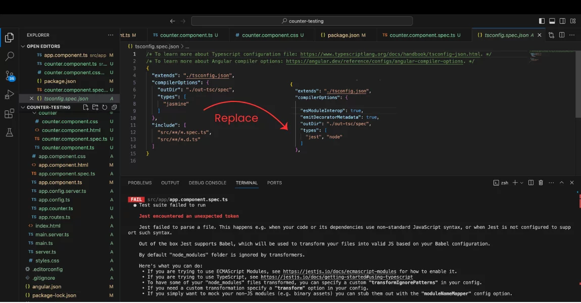 Jest Node settings
