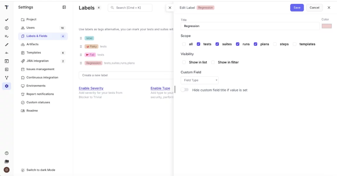 Personalized Test Case Design in Testomat.io