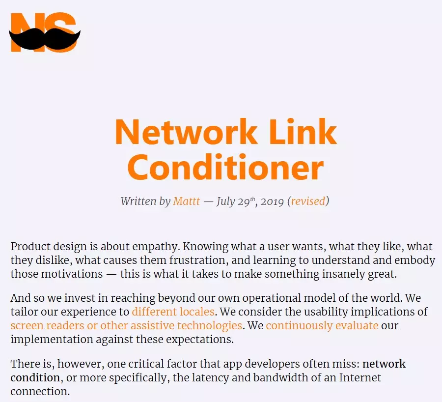 NEtwork link conditioner