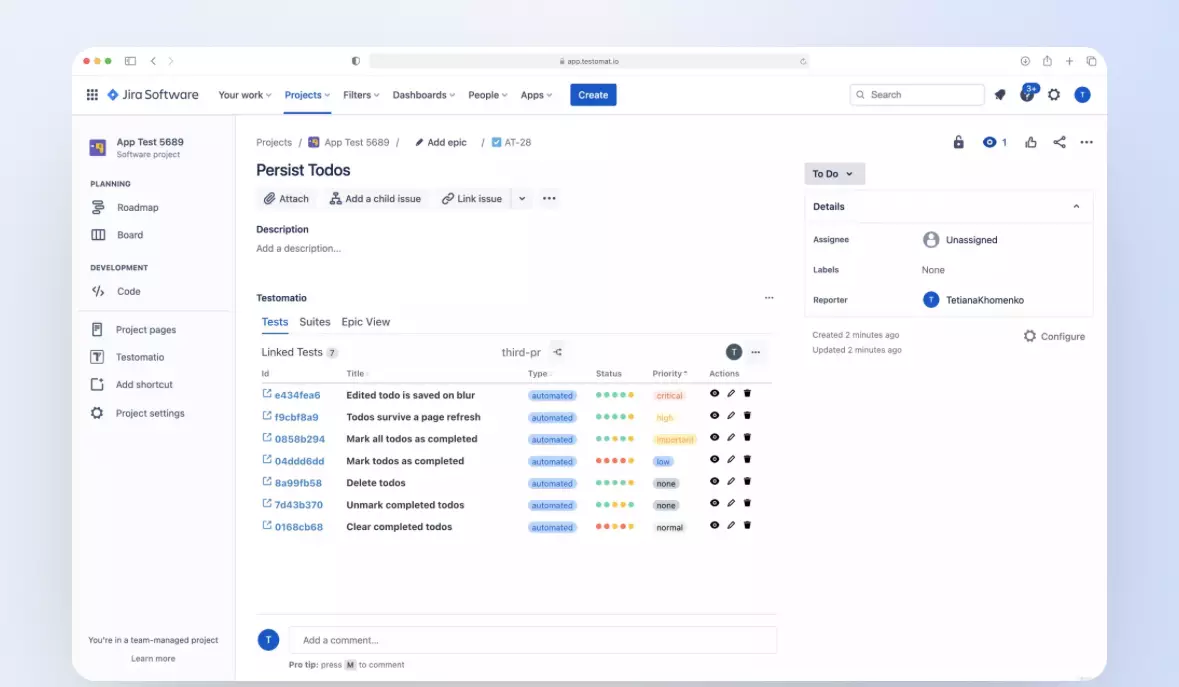 Testomat.io integration with Confluence