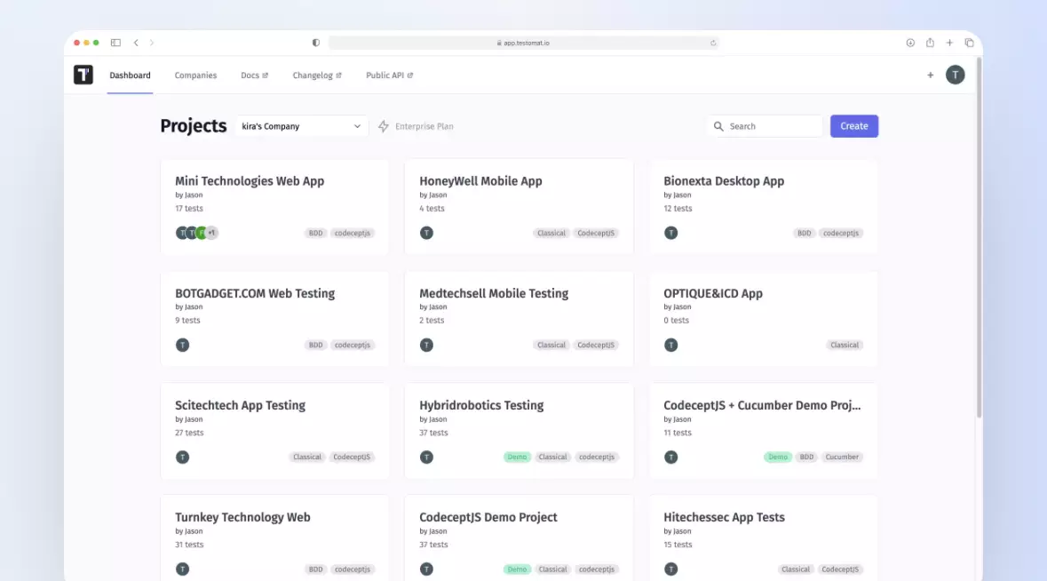 Testomat.io Dashboard