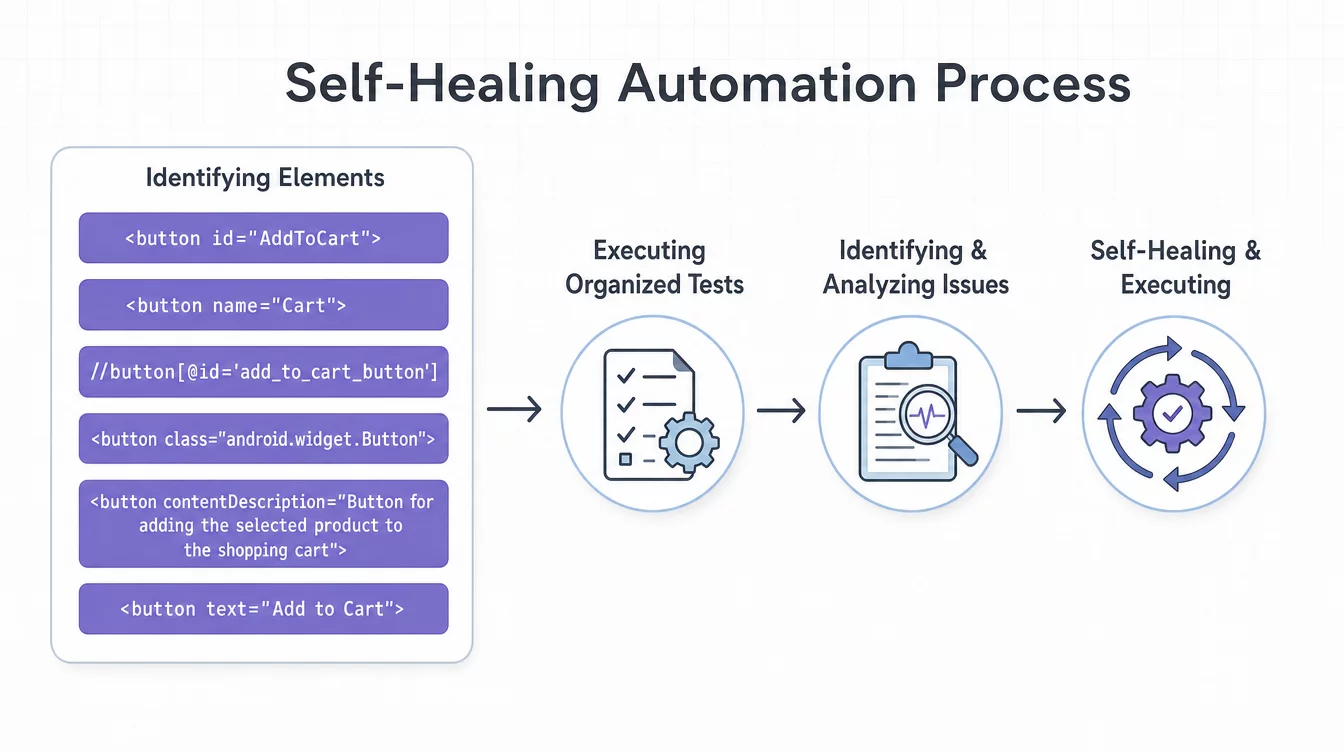 How does self-healing test automation work?