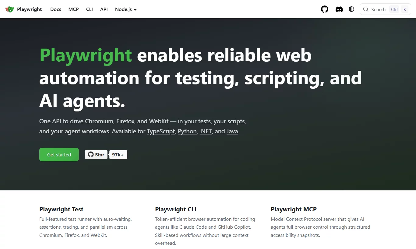 e2e Runs Web Tests on Playwright