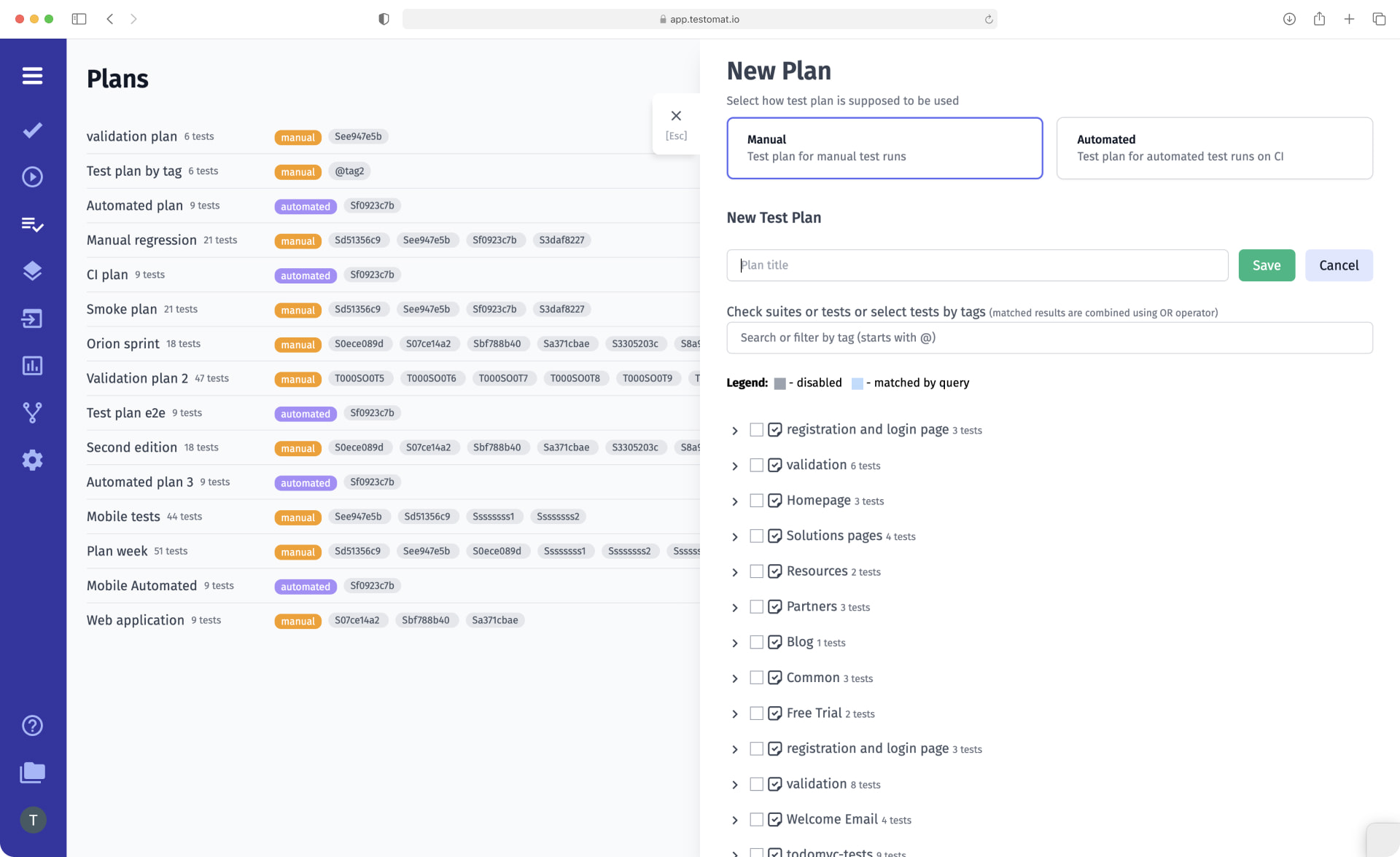 test management system test plan