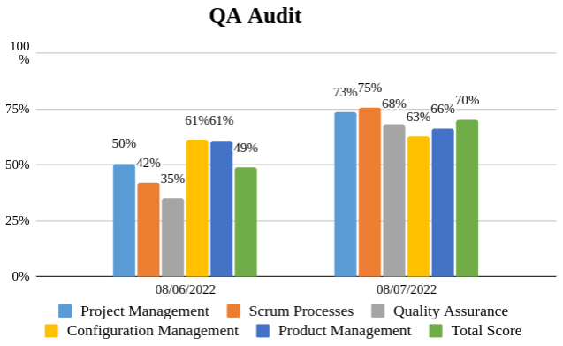 Retrospective chart of QA Audit report