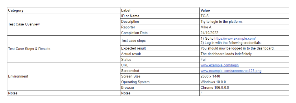 test case template xlsx