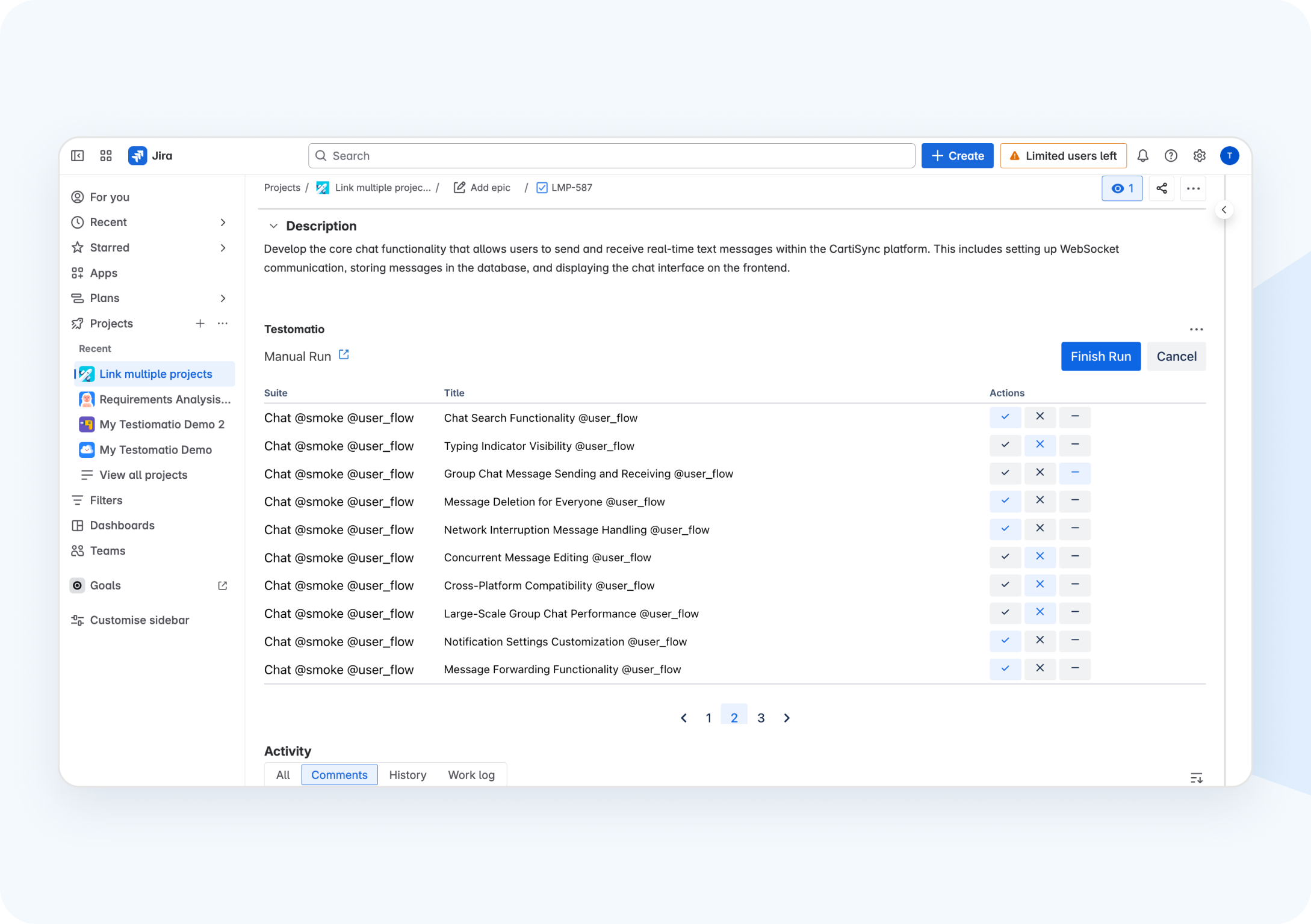 Run your tests directly from Jira
