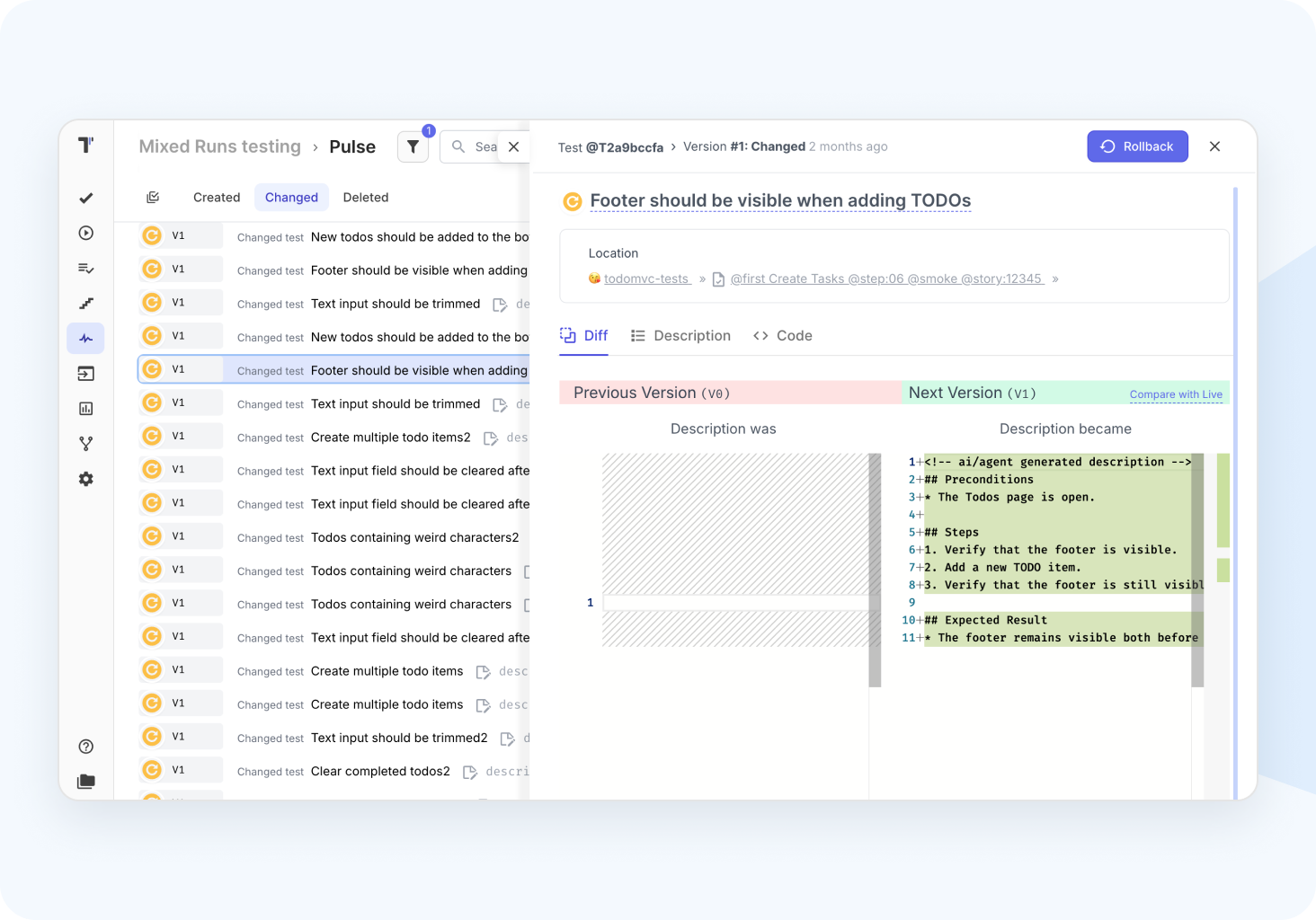 Archive, Versioning & Rollback