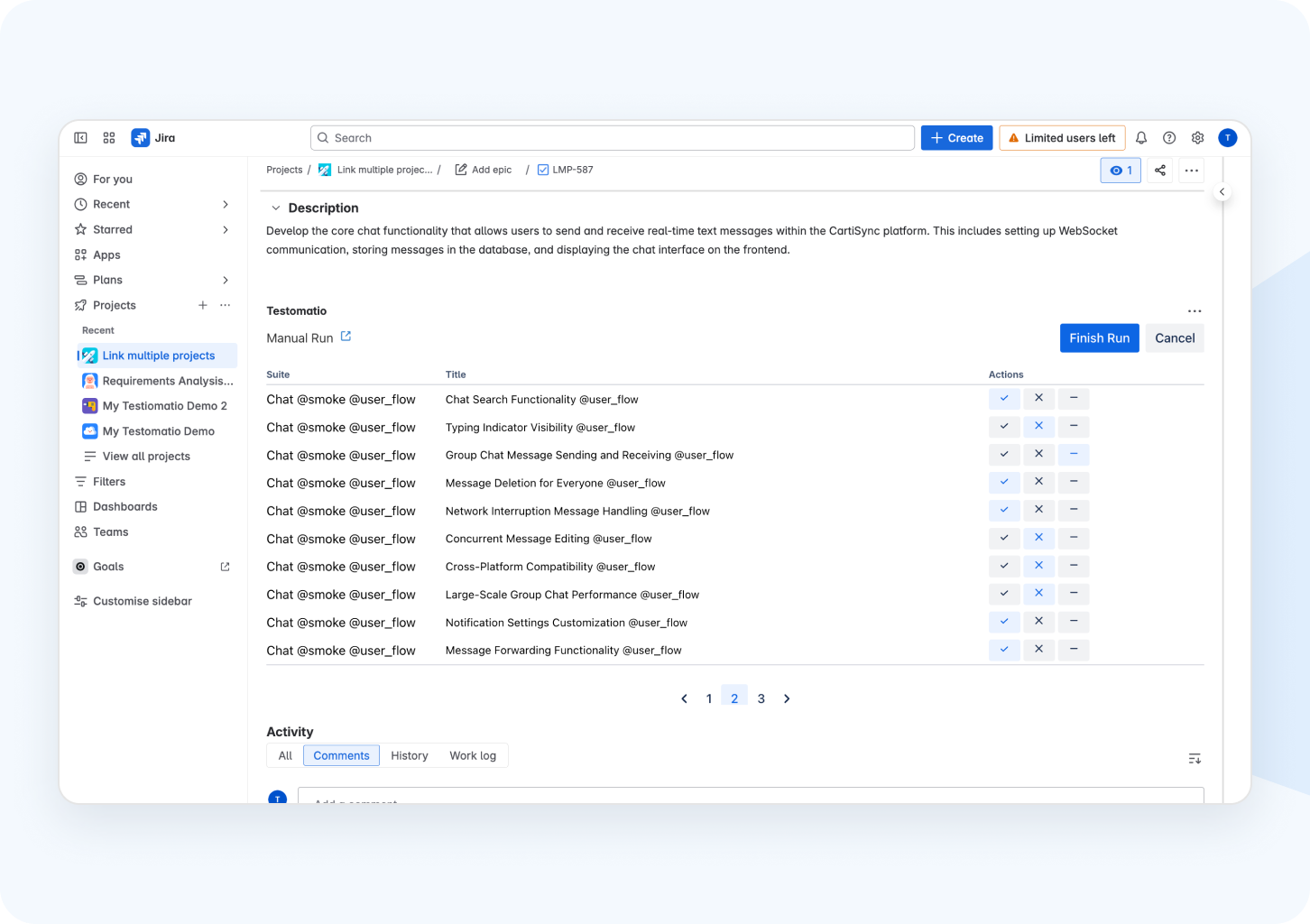 Run your tests directly from Jira