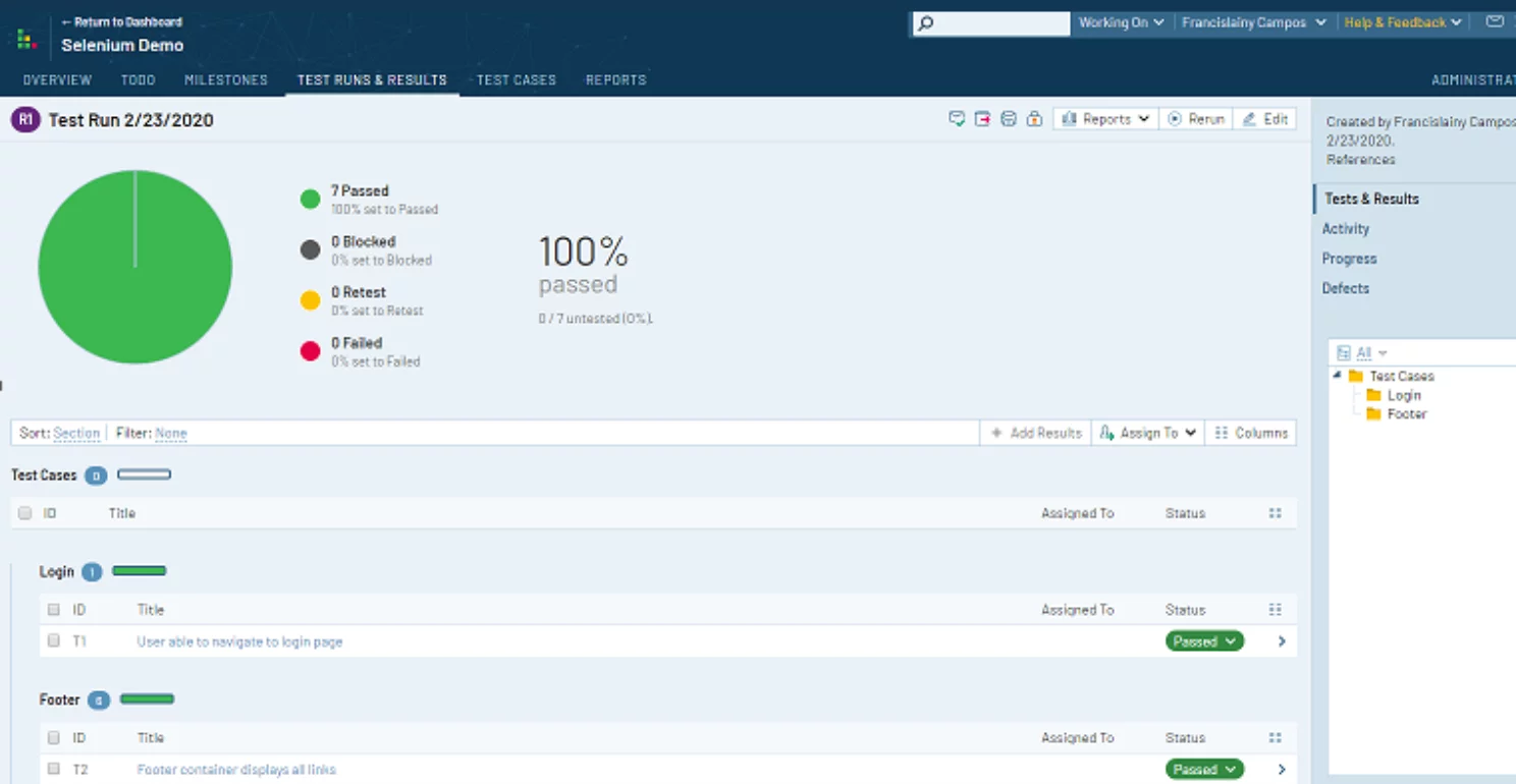 test documentation