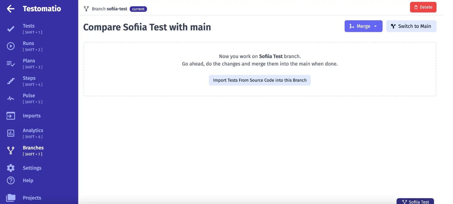 Compare Sofiia Test with main