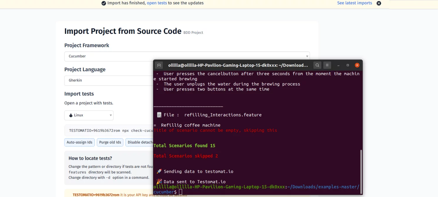 Import project from Source Code