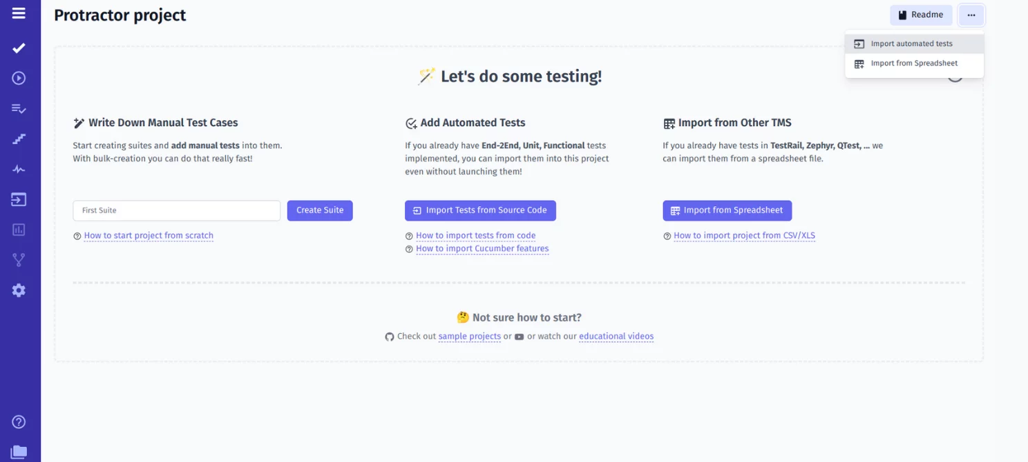 Generate an API key and import autotests
