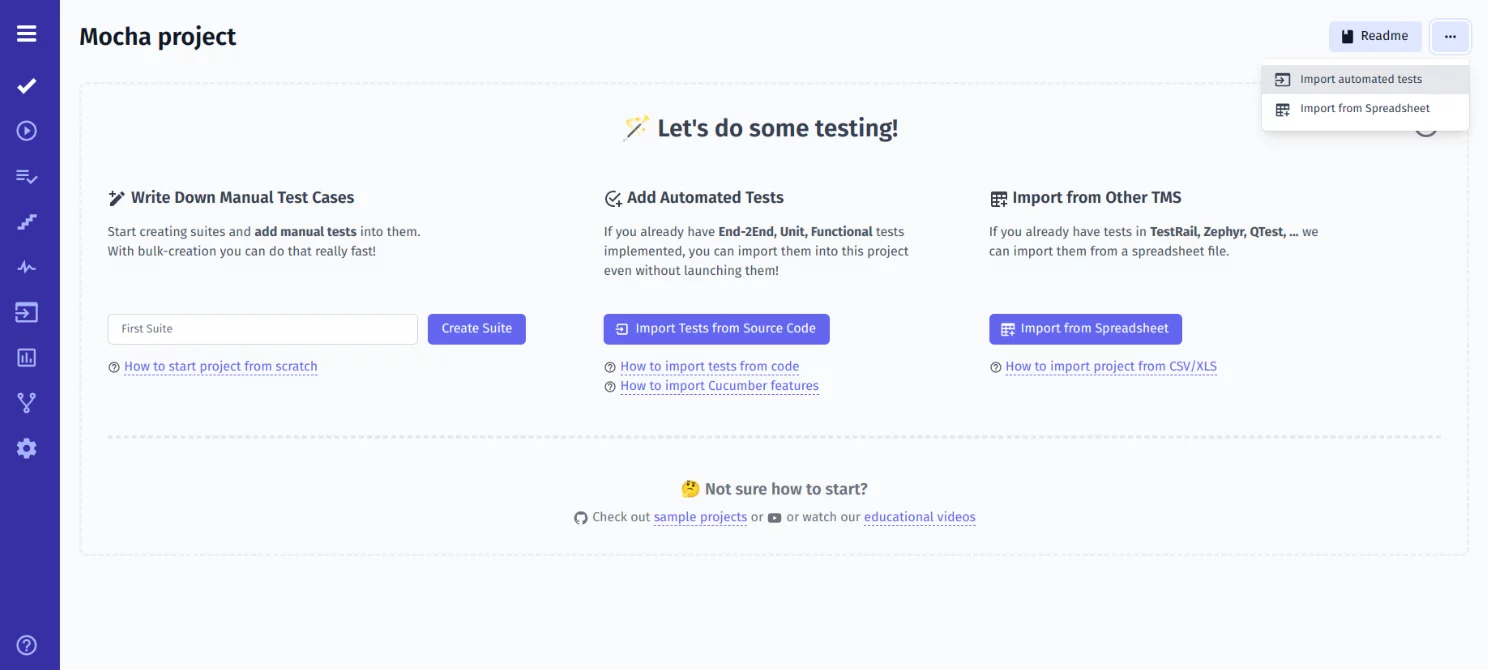 Import Mocha Automated Tests Into TMS