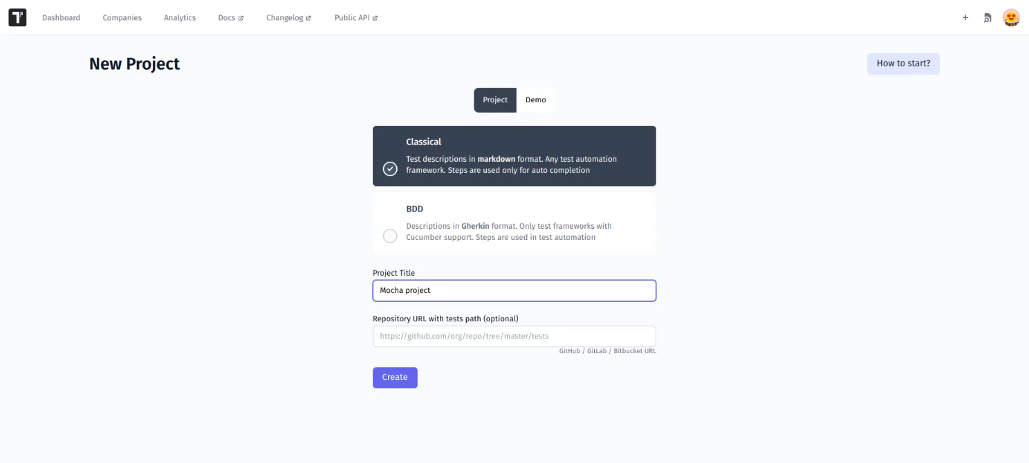 Create A New Mocha Test Project