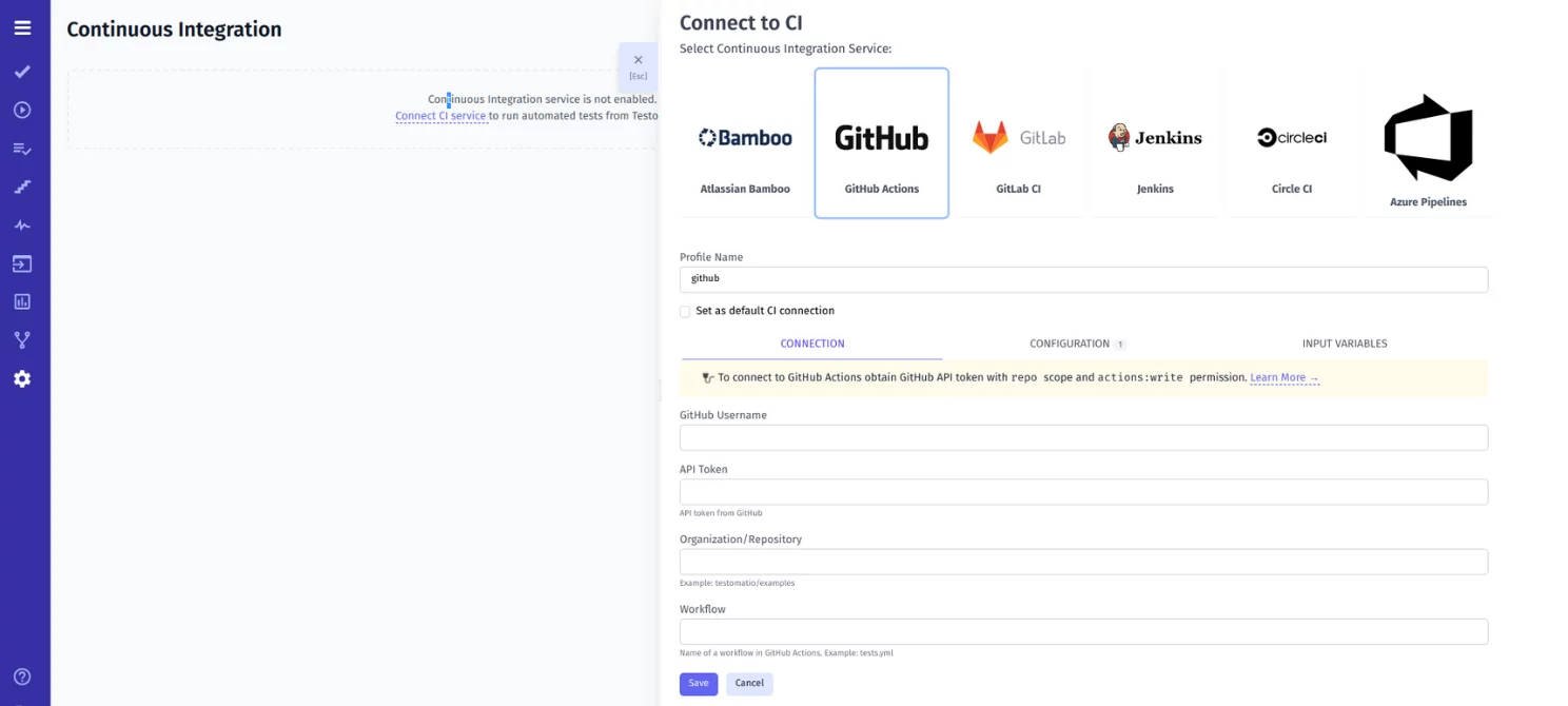 Configure Continuous Integration Settings