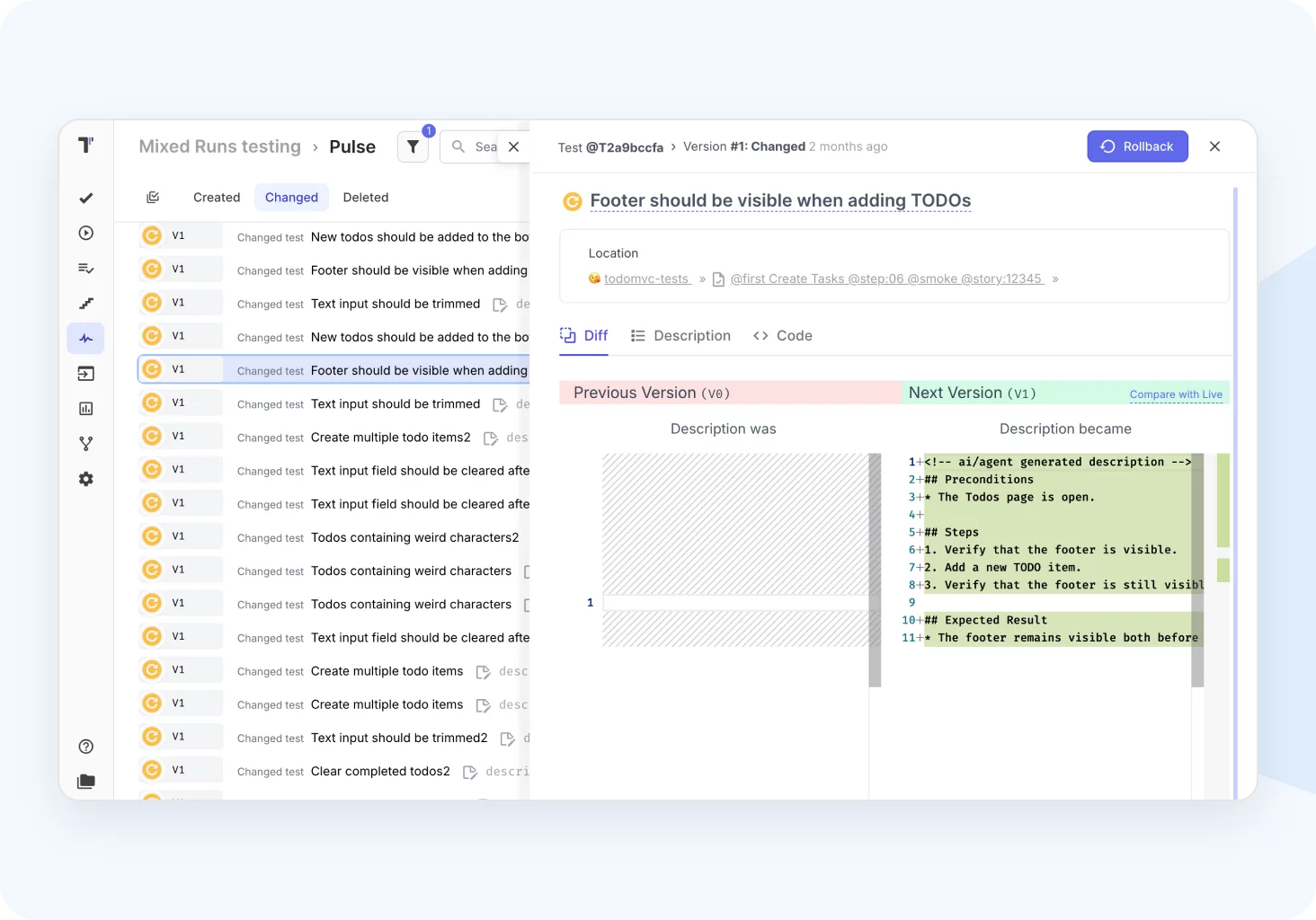 Archive, Versioning & Rollback