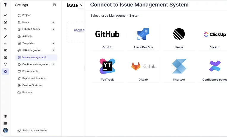 Issue tracking integrations