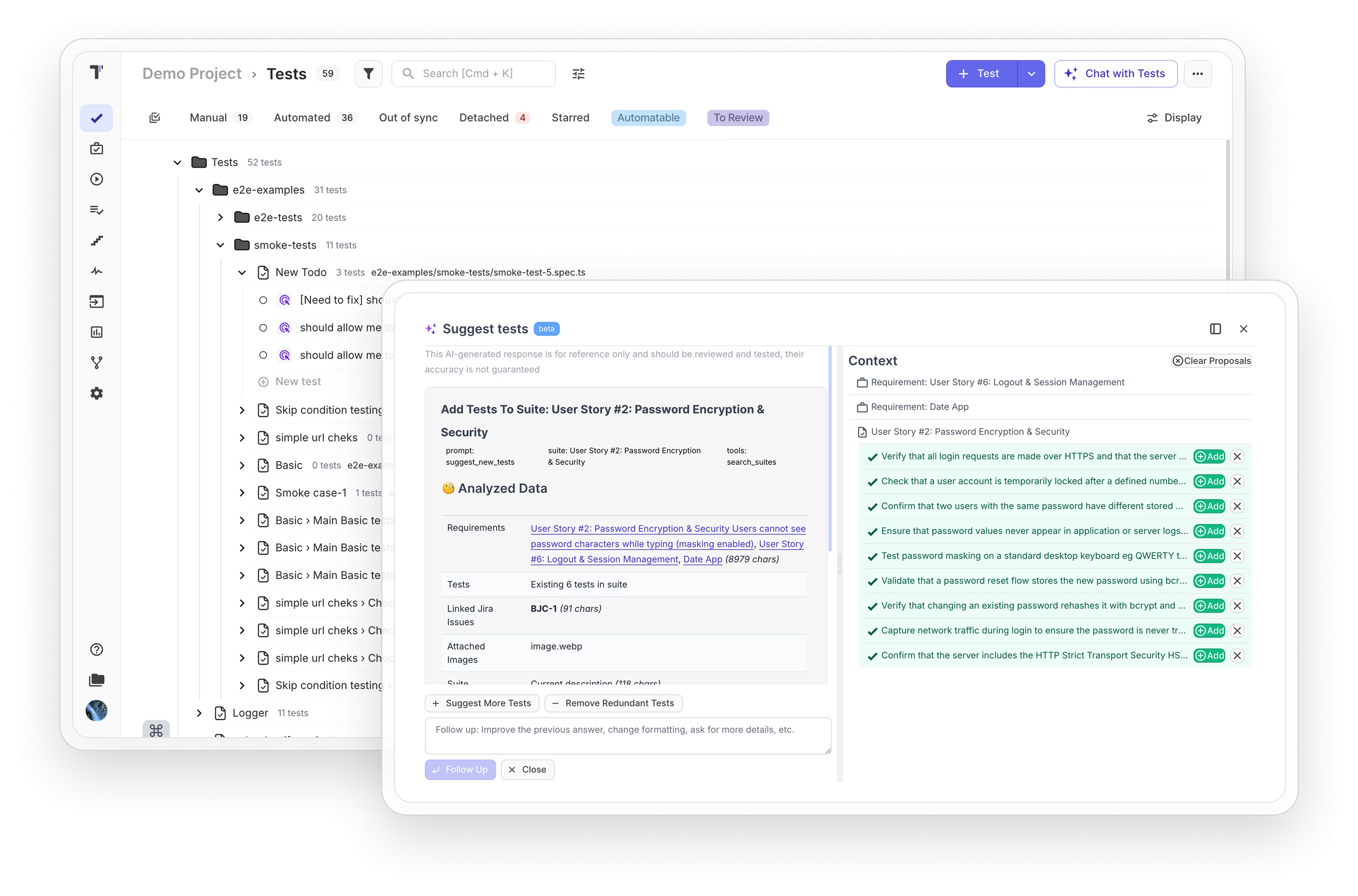 AI testing tool