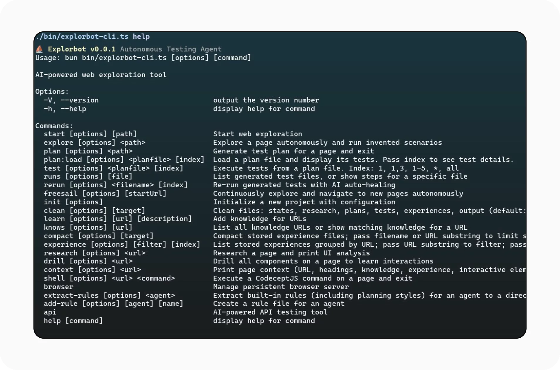 Autonomous testing with Explorbot