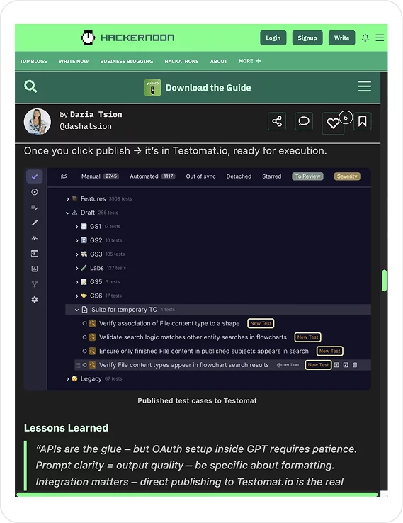 Test management AI is really powerful with Testomatio