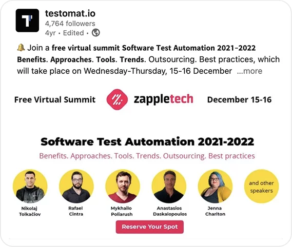 Participation in Global tech meetups