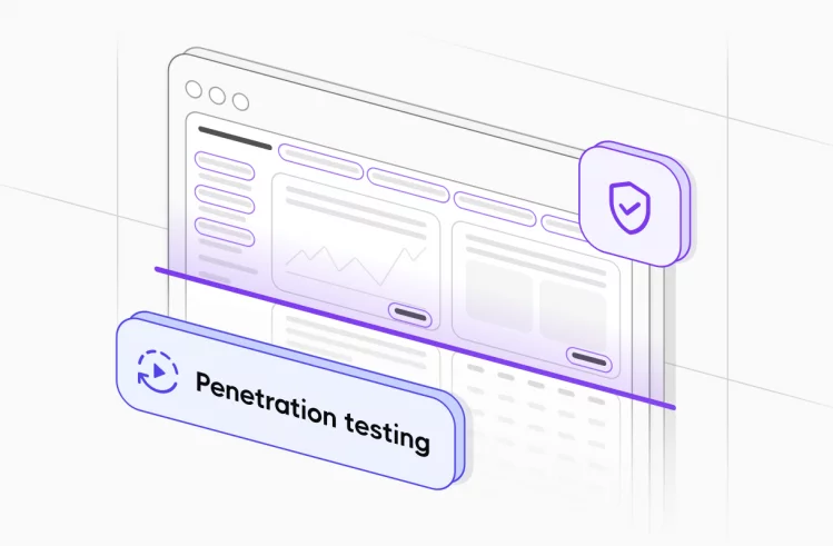 Continuous penetration testing software interface with a security shield icon