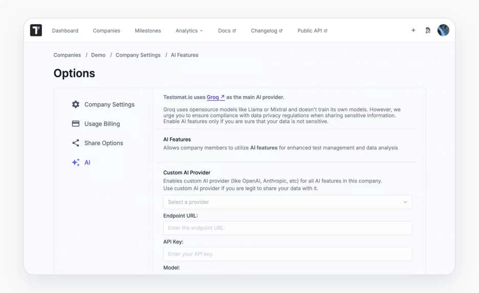 custom ai providers